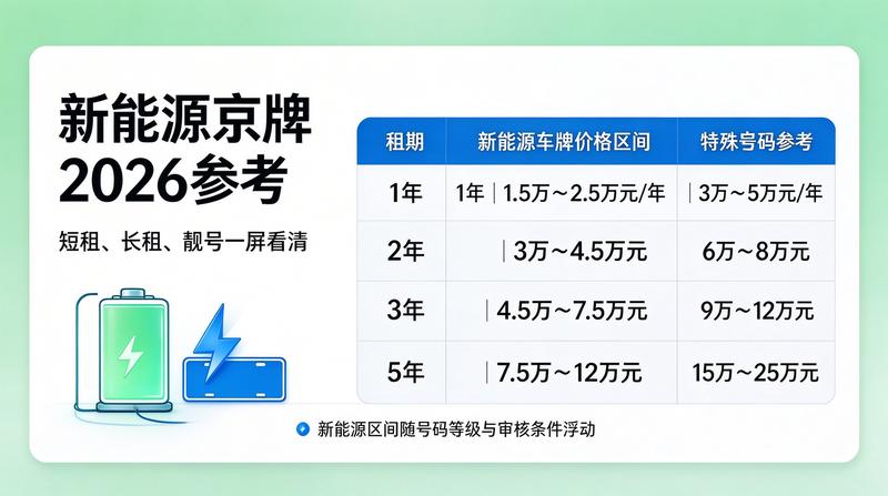2026年京牌政策更新